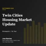 Charcoal and gold graphic reading Twin Cities Housing Market Update, September 2026